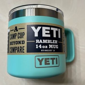 YETI RAMBLER 14 OZ  MUG WITH MAGSLIDER LID - SEAFOAM - BRAND NEW